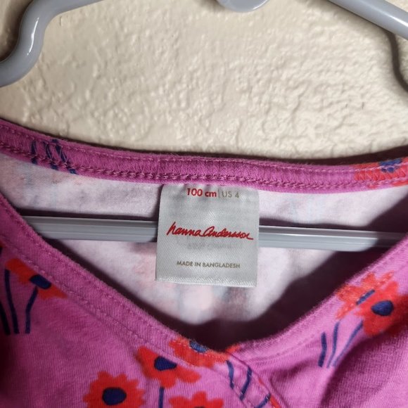 Matilda Jane Romper Shorts Cap Sleeve Little Girl Size 4 Floral Pink Tie Waist - Picture 4 of 5